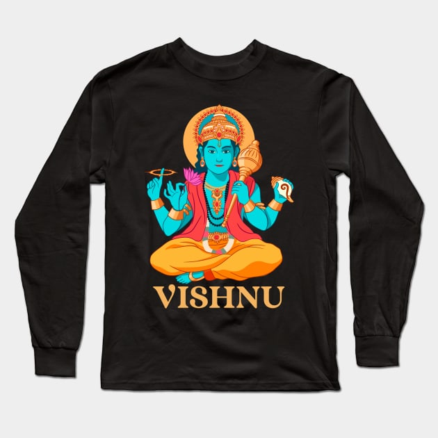 Vishnu Long Sleeve T-Shirt by Studio-Sy